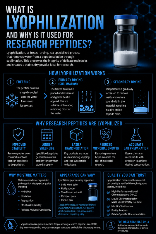 What Is Lyophilization and Why Is It Used for Research Peptides?