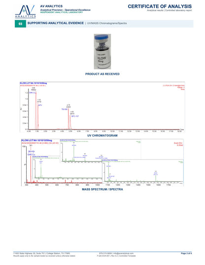 Klow 80mg (BPC157 10mg / GHK-CU 50mg / TB500 10mg/ KPV10mg)